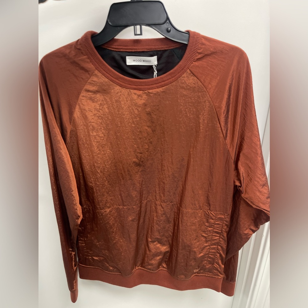 NWT Wood Wood Ramlo Tech Crewneck 'Rust'